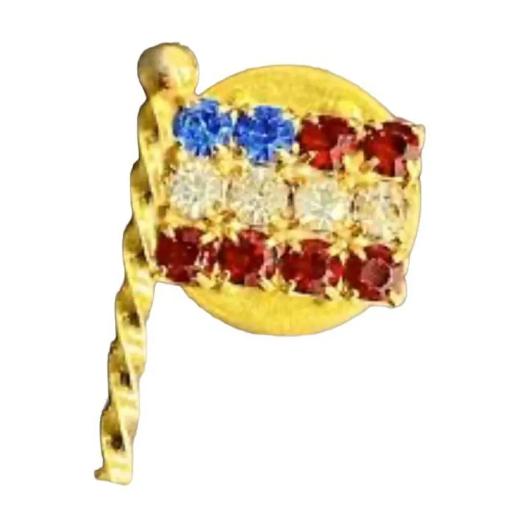 3/$15 or 5/$20 Vintage studded American flag lapel pin